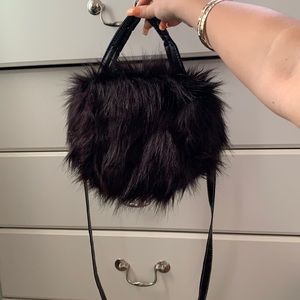 Black Fuzzy Bag/Purse